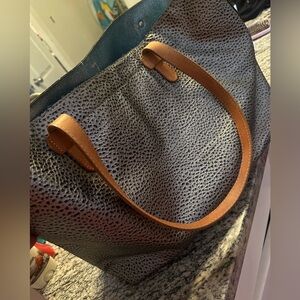 Stylish Gray and Tan Tote Bag